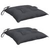 vidaXL Coussins de chaise lot de 2 anthracite 40x40x7 cm tissu oxford