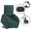 vidaXL Fauteuil inclinable de massage électrique vert foncé tissu