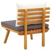 vidaXL Chaise de jardin avec coussins bois d'acacia massif