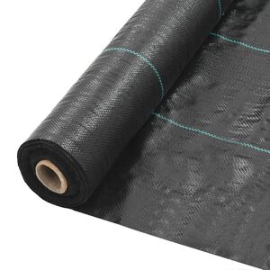 vidaXL Toile de paillage PP 1 x 100 m Noir