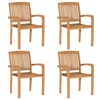 vidaXL Ensemble à manger de jardin 5 pcs Bois de teck massif