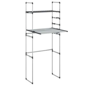 vidaXL &Eacute;tag&egrave;re pour machine &agrave; laver 77x52x192 cm aluminium