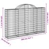 vidaXL Paniers &agrave; gabions arqu&eacute;s 3 pcs 200x30x120/140 cm Fer galvanis&eacute;