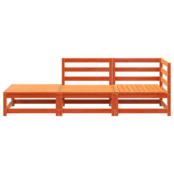 vidaXL Canap&eacute; de jardin repose-pieds 2 places bois massif de pin