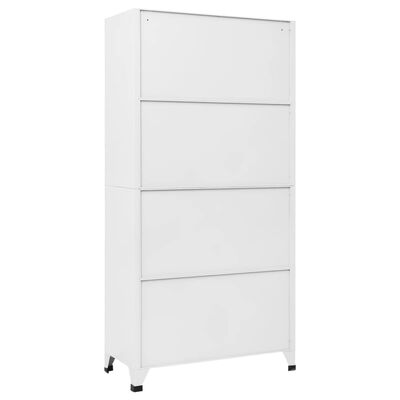 vidaXL Armoire à casiers Blanc 90x45x180 cm Acier