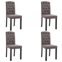 vidaXL Chaises à manger lot de 4 taupe tissu