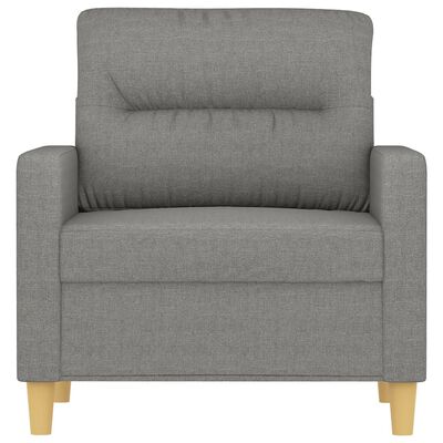 vidaXL Fauteuil Gris foncé 60 cm Tissu