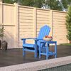 vidaXL Chaise de jardin Adirondack avec table PEHD Bleu aqua