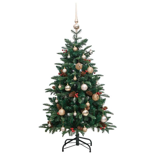 vidaXL Sapin de No&euml;l artificiel articul&eacute; 150 LED et boules 150 cm