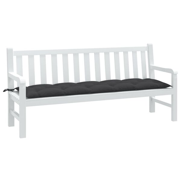 vidaXL Coussin de banc de jardin anthracite m&eacute;lang&eacute; 180x50x7 cm tissu