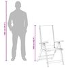 vidaXL Chaises pliables de jardin lot de 2 Bois d'acacia et textil&egrave;ne