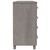 vidaXL Buffet HAMAR Gris clair 113x40x80 cm Bois massif de pin