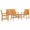 vidaXL Ensemble de salon de jardin 4 pcs Marron Bois d'Acacia Massif