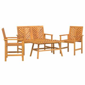 vidaXL Ensemble de salon de jardin 4 pcs Marron Bois d'Acacia Massif