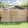 vidaXL Chenil d'ext&eacute;rieur pour chiens avec toit argent&eacute; 3x1,5x2,5 m