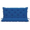 vidaXL Balancelle avec coussin bleu 120 cm Bois de teck solide