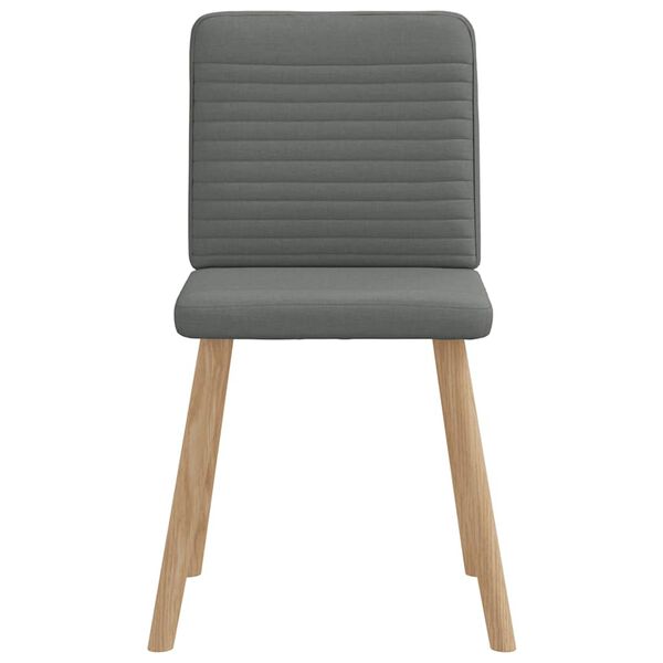 vidaXL Chaises à manger lot de 4 gris foncé tissu
