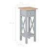 vidaXL Table d'appoint Gris 27 x 27 x 65,5 cm Bois