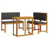 vidaXL Ensemble bistro de jardin 3 pcs Marron Bois d'Acacia Massif