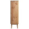 vidaXL Armoire &agrave; chaussures OTTA avec 3 tiroirs Marron Bois massif pin