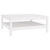 vidaXL Table basse blanche 100 x 100 x 40 cm Bois de pin massif