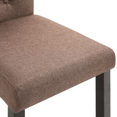 vidaXL Chaises à manger lot de 2 marron tissu