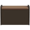 vidaXL Banc de rangement et coussin marron 80x51x52 cm résine tressée