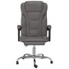 vidaXL Fauteuil inclinable de bureau gris similicuir