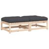 vidaXL Repose-pieds de jardin avec coussins lot de 2 bois pin massif