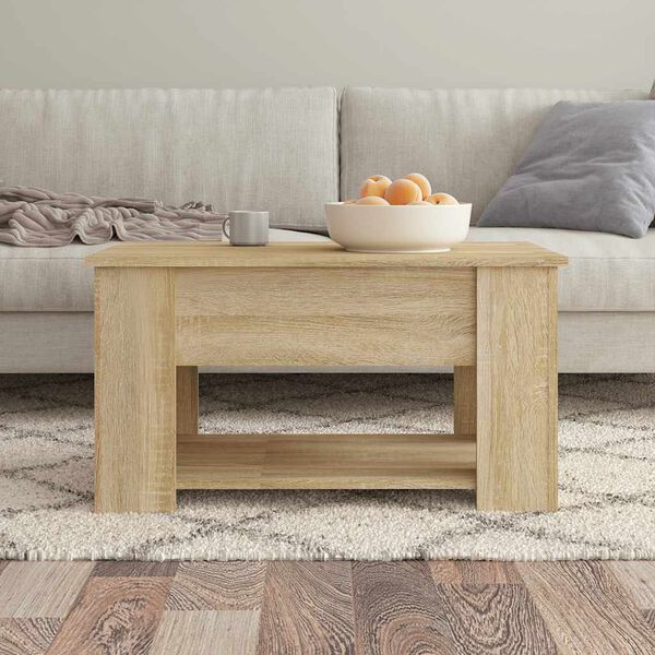 vidaXL Table basse chêne sonoma 79x49x41 cm bois d'ingénierie