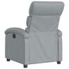 vidaXL Fauteuil inclinable &eacute;lectrique gris clair tissu