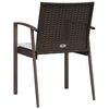 vidaXL Chaises de jardin coussins lot de 6 marron 56,5x57x83 cm rotin