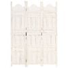 vidaXL Cloison de séparation 3 panneaux Blanc 120x165 cm Bois manguier
