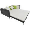 vidaXL Salon de jardin 4 pcs avec coussins R&eacute;sine tress&eacute;e Noir