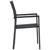 vidaXL Chaises de jardin lot de 4 Noir Plastique Aspect de rotin