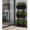 vidaXL Jardini&egrave;res 3 pcs 100 cm Anthracite