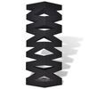 vidaXL Porte-parapluie carr&eacute; Noir Acier 48,5 cm