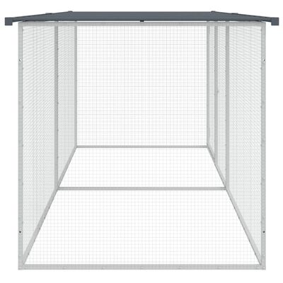 vidaXL Poulailler avec toit anthracite 203x98x90 cm acier galvanisé