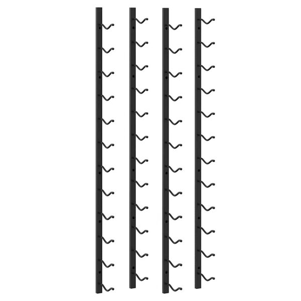 vidaXL Casiers &agrave; bouteilles mural pour 12 bouteilles 2 pcs noir fer