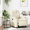 vidaXL Fauteuil inclinable électrique crème similicuir