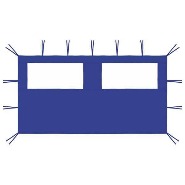 vidaXL Paroi latérale de belvédère avec fenêtres 4x2 m Bleu