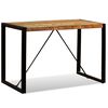 vidaXL Table &agrave; manger Bois de r&eacute;cup&eacute;ration massif 120 cm