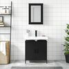 vidaXL Ensemble de meubles salle de bain 2 pcs noir bois d'ing&eacute;nierie