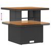 vidaXL Ensemble de salle &agrave; manger pour jardin Noir polyrotin