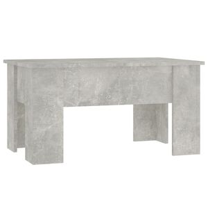 vidaXL Table basse gris béton 79x49x41 cm bois d'ingénierie