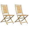 vidaXL Chaises pliables de jardin lot de 2 46x66x99 cm bambou