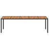 vidaXL Table de Jardin Noir 250 x 100 x 75 cm polyrotin