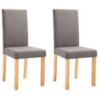 vidaXL Chaises à manger lot de 2 taupe tissu