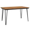 vidaXL Table de jardin avec pieds &eacute;pingle &agrave; cheveux 140x80x75cm acacia