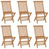 vidaXL Chaises pliables de jardin lot de 6 Bois de teck solide